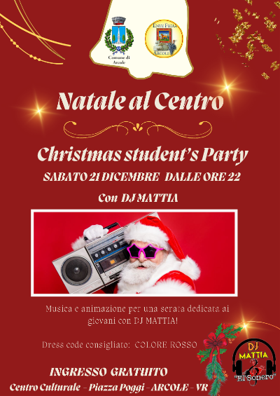 Christmas student's party 21 dicembre